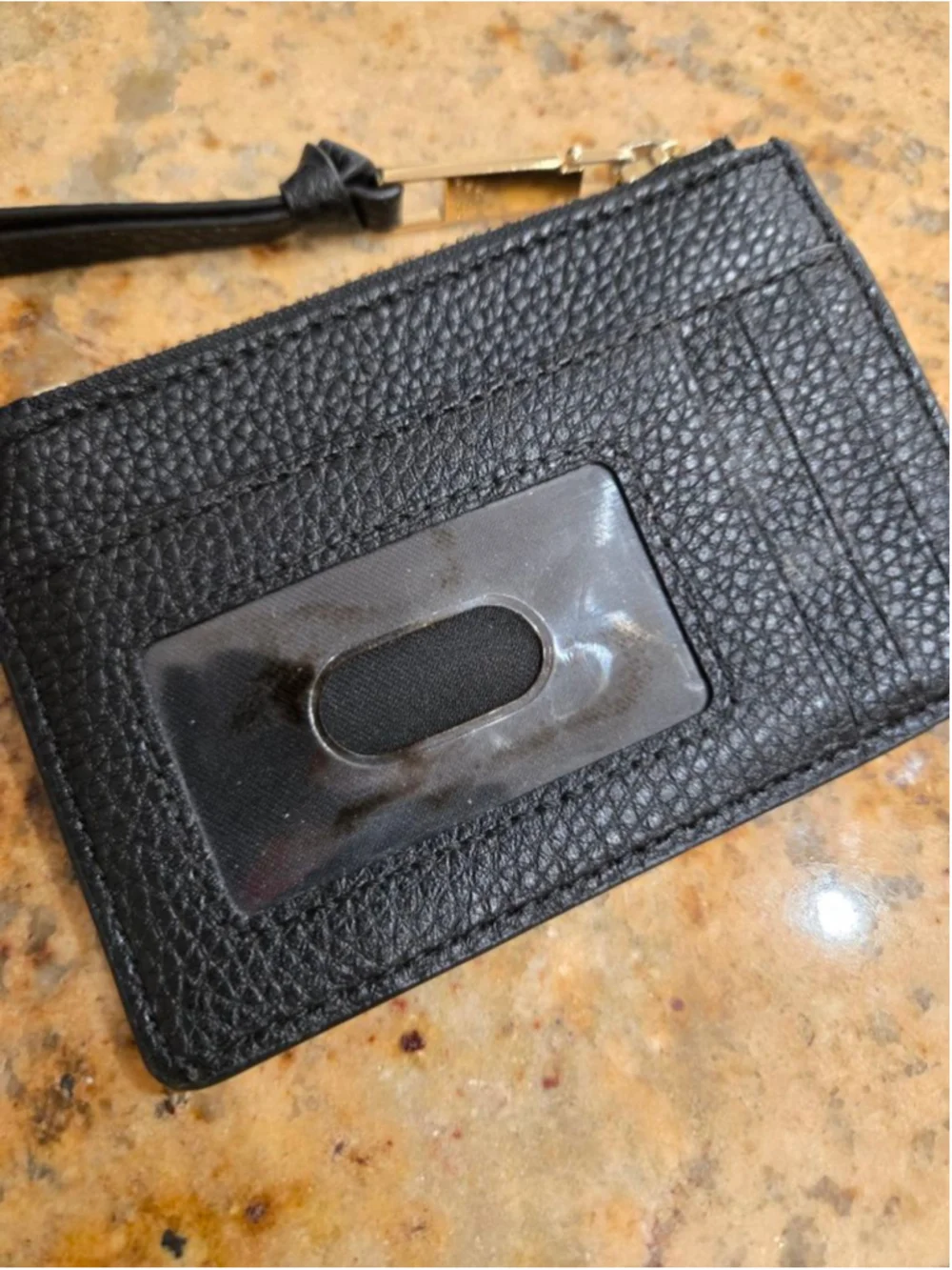 Women's Marc Jacobs Black Leather Card Wallet One Size - Picture 4 of 6
